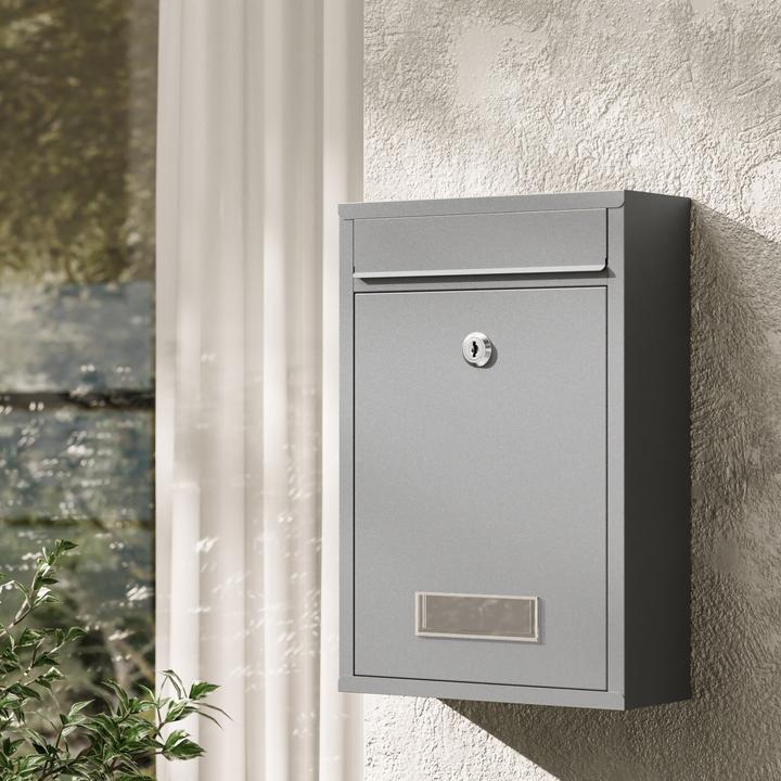 Produktbild Wiltec Briefkasten V11 Postkasten Namensschild 2 Schlüssel Stahl