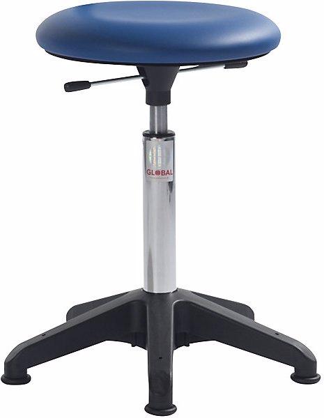 Image du produit Global Stole Tabouret réglable en hauteur, avec patins, bleu, hauteur 490 - 680 mm.