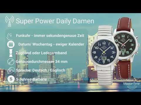 Actual product image Master Time MTLA-10818-32L Radio controlled ladies watch 34mm 3ATM (Analogue wristwatch, Radio-controlled clock, 34 mm)