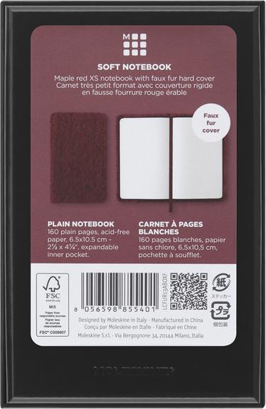 Immagine prodotto Moleskine NB Soft 22 XS Blu Rosso Box (10,5 x 6,5 cm, Nessuna, Copertina rigida)