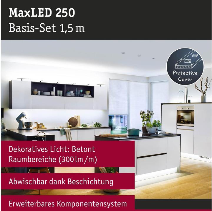 Immagine prodotto Paulmann Set di strisce MaxLED 250 (Luce del giorno, 150 cm, Interno)