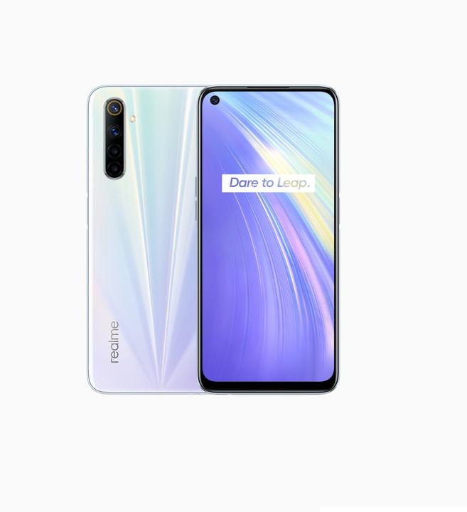 Produktbild realme 6 (8GB) (128 GB, Comet White, 6.50", Dual SIM + SD, 64 Mpx, 4G)