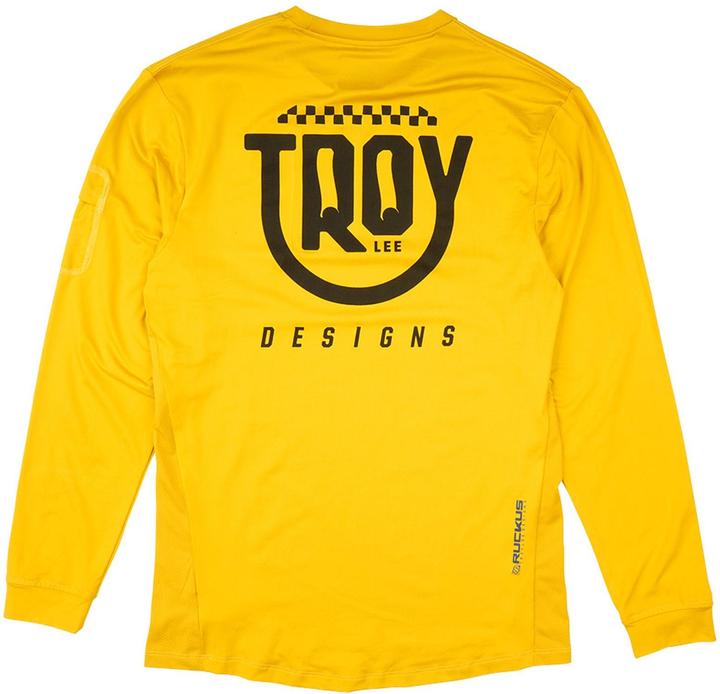 Actual product image Troy Lee Designs Ruckus Ride LS Tee, Eyez, safron, youth XL (XL)