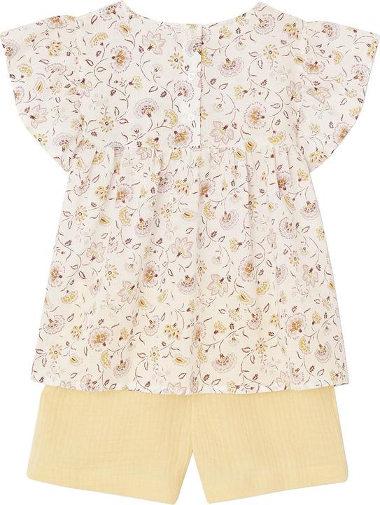 Actual product image Vertbaudet Girls' set: floral blouse & muslin shorts (158)