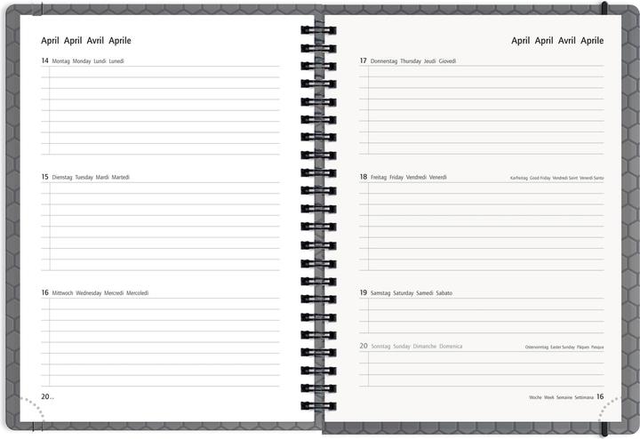 Image du produit Pelikan Agenda scolaire 25/26 MustHave A5 Grey (Allemand, Anglais, Français, Italien)