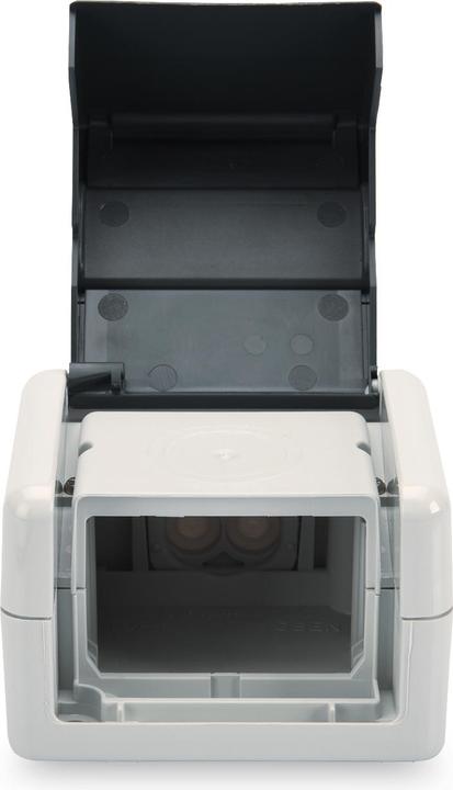 Produktbild Digitus Datenanschlussdose für Keystone Module IP44 Aufputz mit Klappdeckel optionaler Einsatz für 2x Key... (Kabel Zubehör)