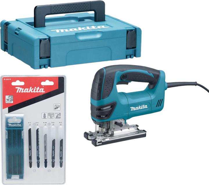 Actual product image Makita 4350 FCTJ pendulum action jigsaw 720 watt 135 mm + 10-piece jigsaw blade set + Makpac