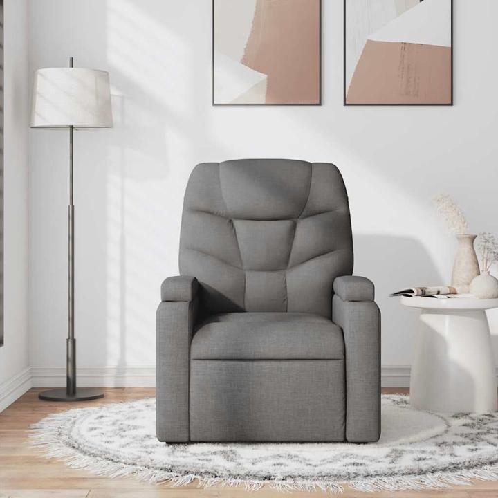 Immagine prodotto VidaXL Sedia da massaggio in tessuto grigio scuro,Colore: Grigio scuro, Materiale