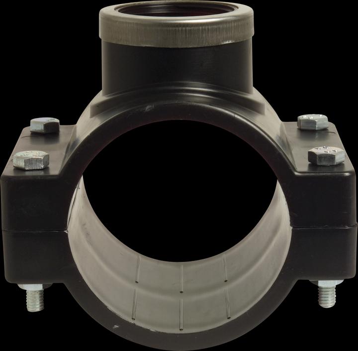 Image du produit Profec Anbohrschelle PP 50 mm x 1" Schelle x Innengewinde 16bar Schwarz