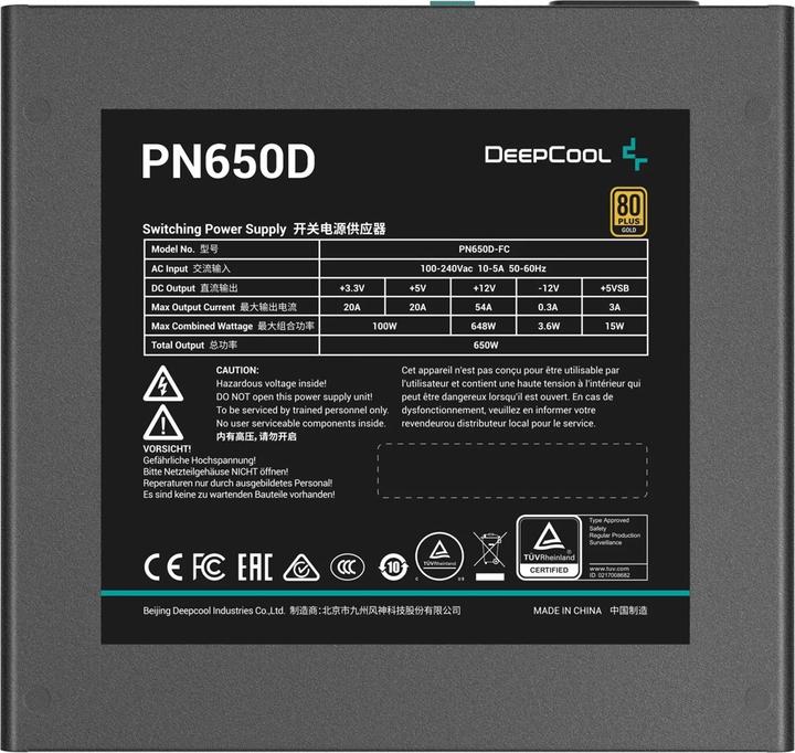 Productafbeelding Deepcool PN650D 650w Gold Direct PSU (650 W)