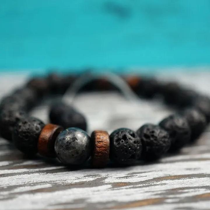 Produktbild Cbx Elastisches Perlen Armband Lava Rock