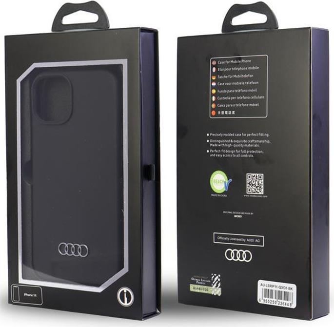 Produktbild Audi Silicone Case iPhone 11 / Xr 6.1" czarny/black hardcase AU-LSRIP11-Q3/D1-BK (Apple iPhone 11)