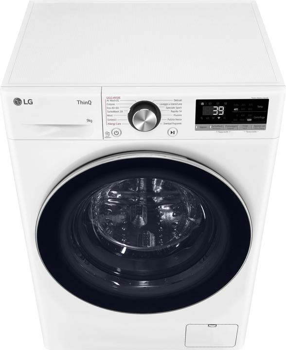 Image du produit LG F2R7S09TSWC Lave-linge Slim 9" à chargement frontal (9 kg, Gauche)