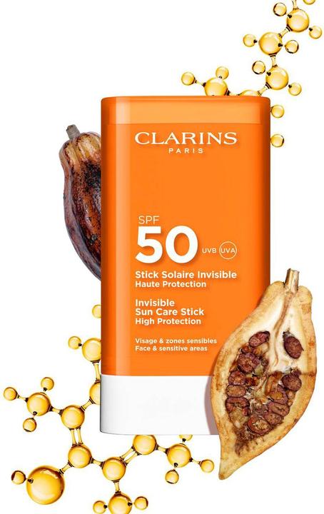 Actual product image Clarins Stick Solaire Invisible (Sun stick, SPF 50, 17 ml, 17 g)