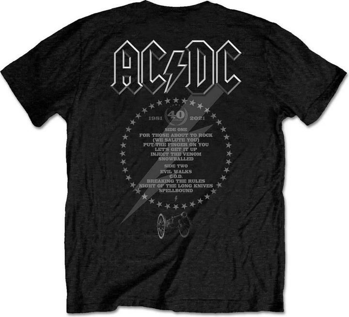 Image du produit AC/DC Unisexe Adulte Pour ceux qui sont sur le point de Rock 40e T-shirt (S)