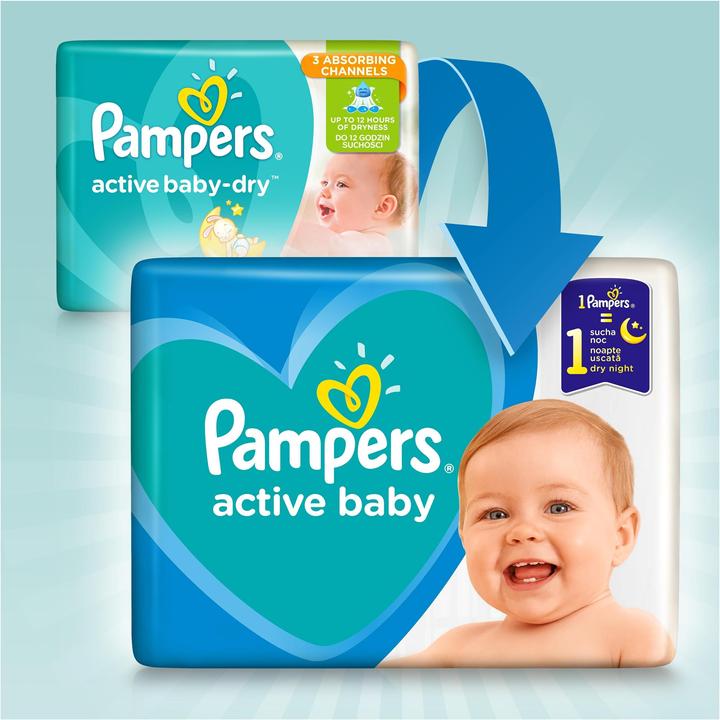 Image du produit Pampers Bébé actif (Taille 5, Pack mensuel, 150 pièce(s))