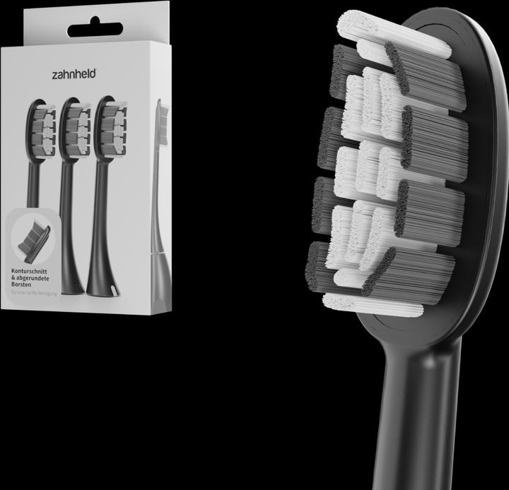 Immagine prodotto Zahnheld Testina Basic Medium 3x Nero (3 x)