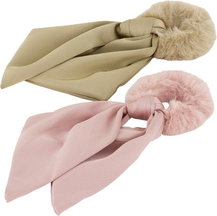Actual product image Trisa Hair - Fake Fur Scrunchie, rose beige (Hair tie)