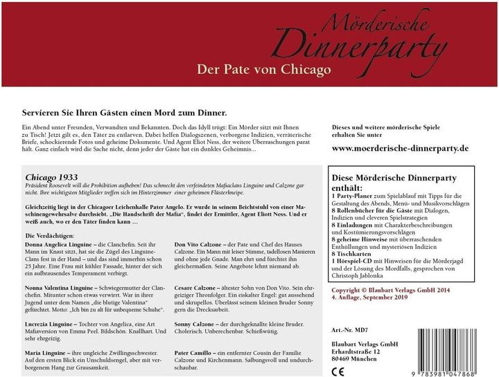 Actual product image Murderous dinner party The Godfather of Chicago (German)