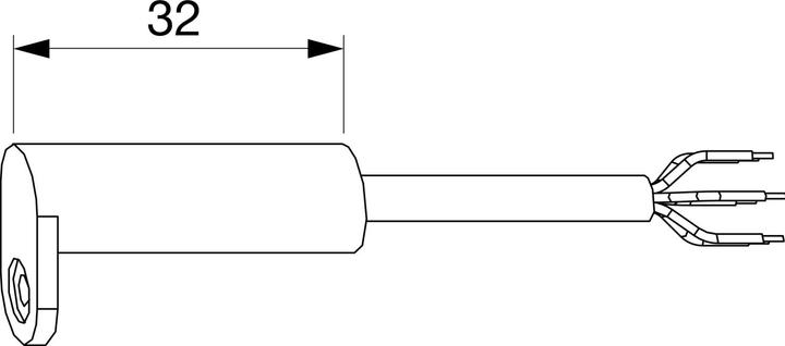Actual product image Maco TRONIC reed contact combi opening/closing monitoring, cable 6m, silver