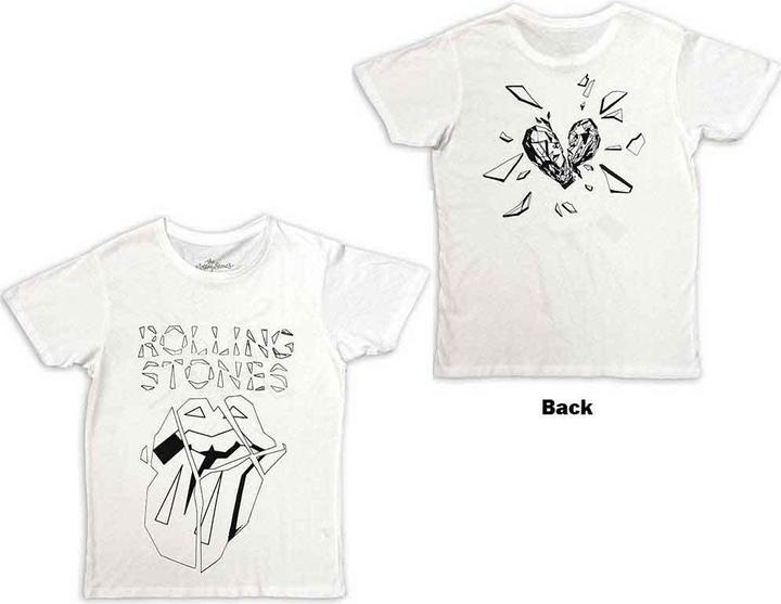 The Rolling Stones T Shirt Hackney Diamonds Tongue Outline Official White XL (XL)