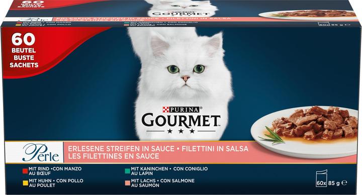 Immagine prodotto Gourmet Strisce squisite di perle (Senior, Adulto, 60 pz., 5100 g)