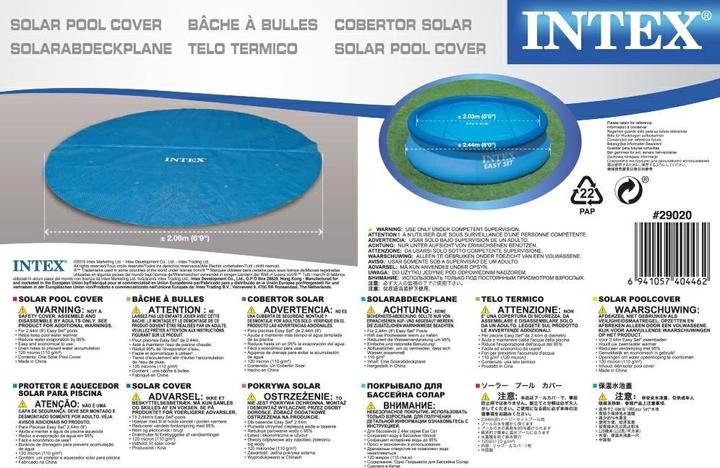 Valori nutrizionali e ingredienti Intex Telone solare
