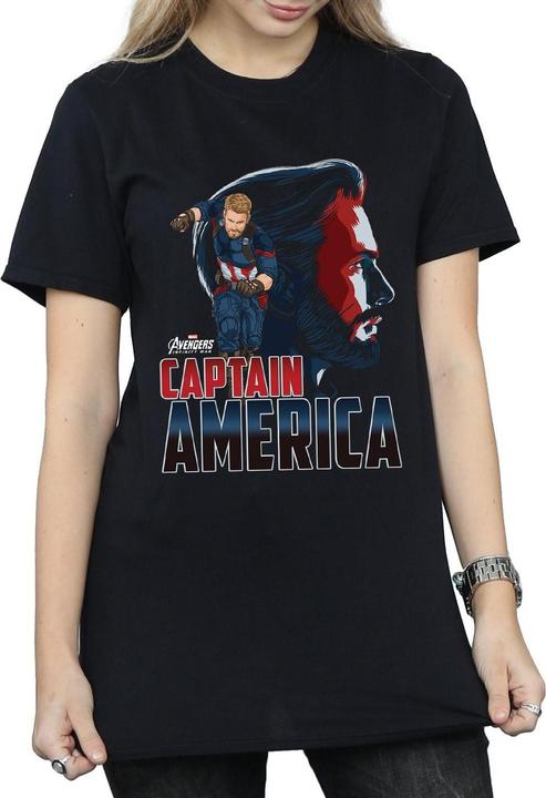 Universal Textiles Captain America BaumwollBoyfriend TShirt