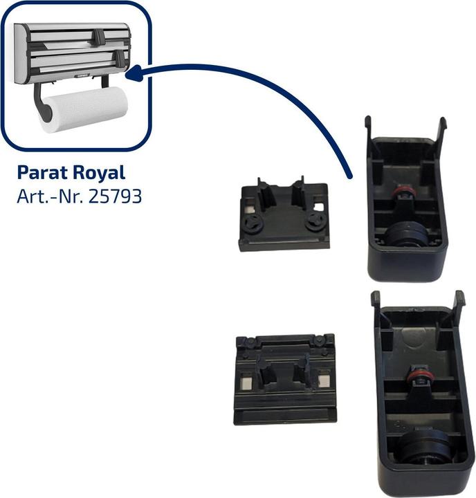 Leifheit Set di lame di ricambio per il supporto per rullo a muro Parat Royal II