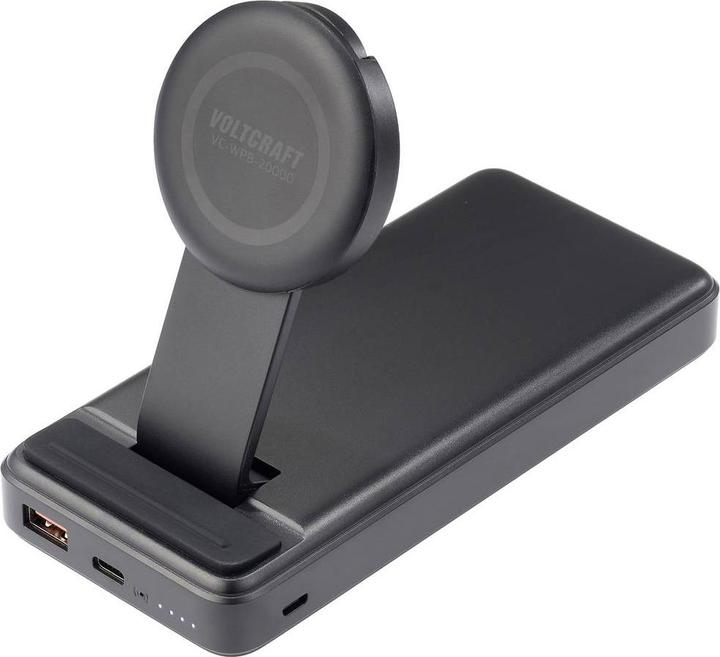 Actual product image Voltcraft VC-WPB-20000 Powerbank 20000 mAh Qi Wireless Charging, Power Delivery Li-Ion Black Stat (20000 mAh)