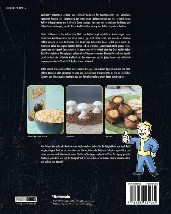 Actual product image Panini Fallout: Das offizielle Kochbuch für Vaultbewohner (German, Victoria Rosenthal, Andreas Kasprzak, 2018)