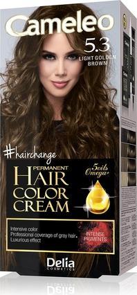 Delia Cosmetics Permanent Hair Colour Cream Light Golden Brown Intensive Color & Protection 5 Oils Omega Plus Acids