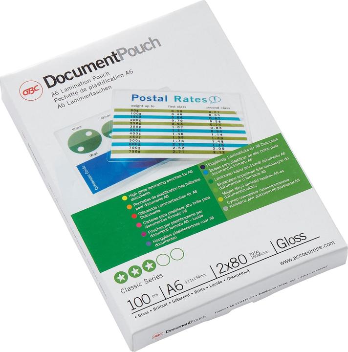 Actual product image GBC Premium quality laminating films (A6, 100 Piece, 80 µm)