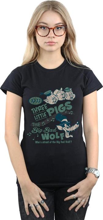 Image du produit Disney - T-shirt THREE LITTLE PIGS WHO'S AFRAID OF THE BIG BAD WOLF - Femme (L)