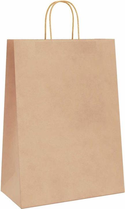Actual product image VidaXL Kraft paper bags 50 pcs. with handle Brown 32x17x44 cm Paper bag (Gift bag, 50 x)