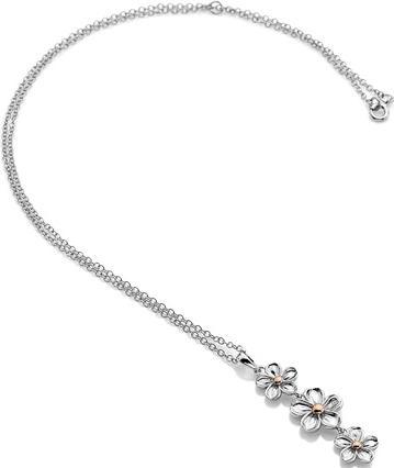 Actual product image Hot Diamonds Silver flower necklace Forget me not DP748