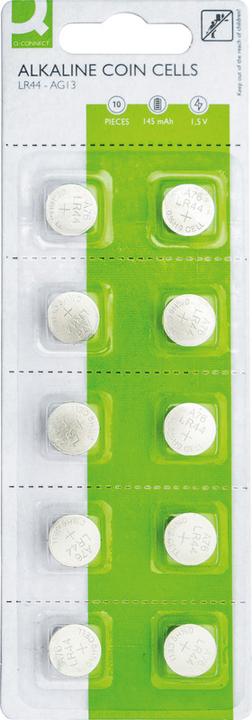 Actual product image Q-Connect Alkaline button cells (10 pcs., LR44, 145 mAh)