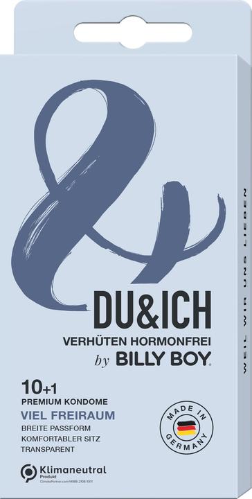 Produktbild Billyboy Billy Boy «Du & Ich: Viel Freiraum» 10 + 1 Premium-Kondome für hormonfreie Verhütung (11 Stk.)