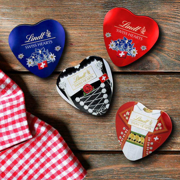 Immagine prodotto Lindt Lattina di cuori di latte Souvenir Tracht Edition (90 g)