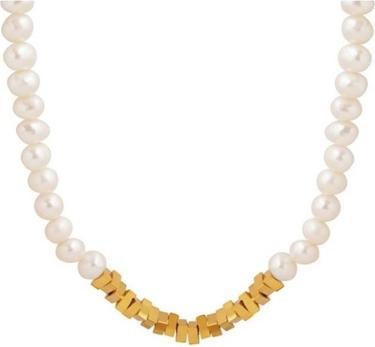 Produktbild JVD - Steel necklace with freshwater pearls SSSN0049XJ2GP42