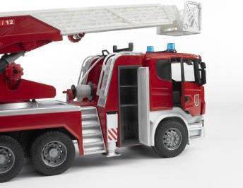 Image du produit Bruder Pompiers Scania de la série R avec échelle