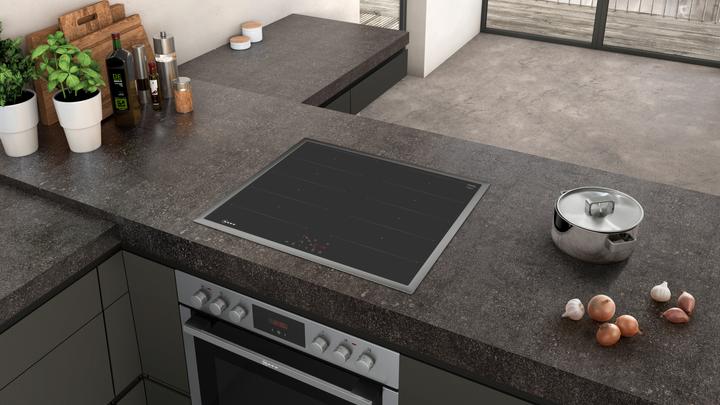 Actual product image Neff N 50, Induction hob, 60 cm, Cooker-controlled, Black, With frame surface, M66SBX1L0