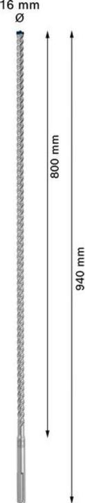 Produktbild Bosch Professional Zubehör EXPERT SDS max-8X Hammerbohrer, 16 x 800 x 940 mm (16 Millimeter)