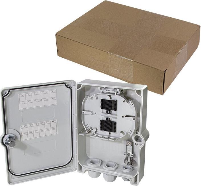 Actual product image LogiLink FTTH/FTTB connection empty housing, 6x LC/QD o. SC/DX (CAT8.2, 0.27 m)