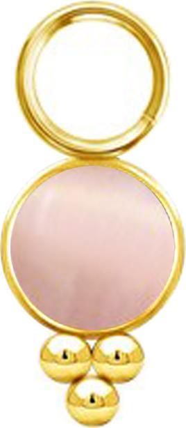 Immagine prodotto Star Piercing Anhänger vergoldet rose Katzenauge Stein mit Kugeln (Acciaio chirurgico 316L, Mnerale, senza ottone)