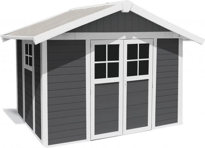 Image du produit Grosfillex Abri de jardin Lodge Deco L 315 x 239 cm gris-blanc