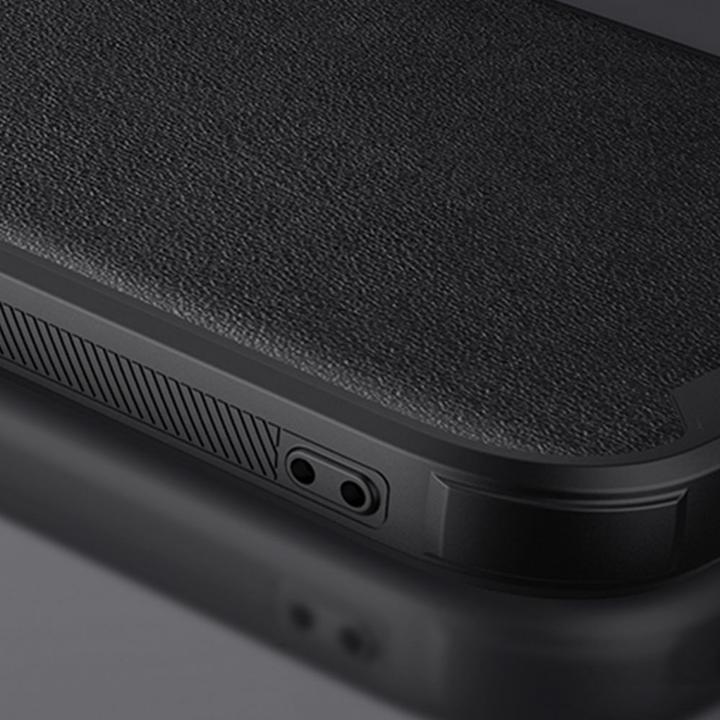 Actual product image Nillkin CamShield leather S case iPhone 14 Pro cover with camera cover blue (Apple iPhone 14 Pro)