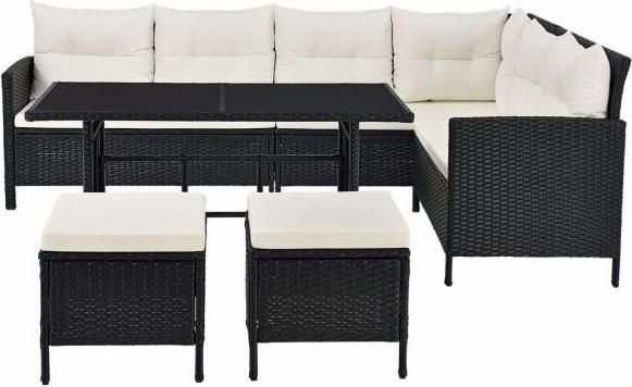 Juskys Polyrattan Lounge Manacor mit Gartenmöbel