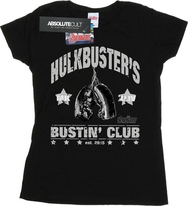Actual product image Womens/Ladies Iron Man Hulkbuster's Bustin' Club Cotton T-Shirt (M)