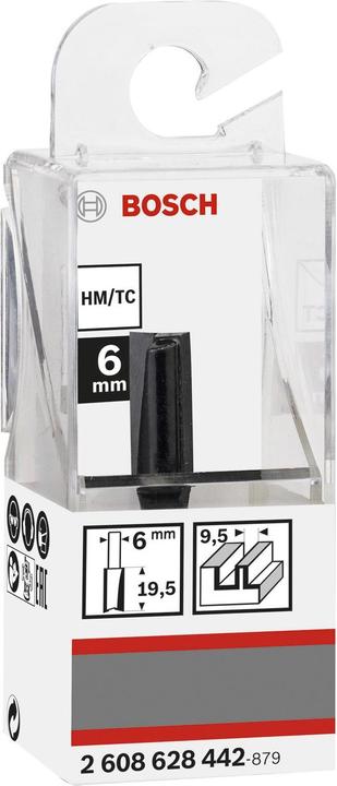Immagine prodotto Bosch Professional Zubehör Fresa per scanalature 6 mm. D1 9,5 mm. L 19,5 mm. G 51 mm
